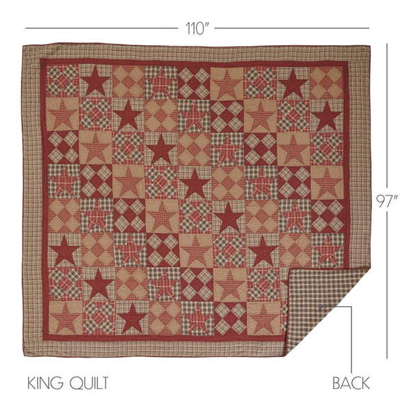 Dawson Star King Combo - Quilt, 2 King Shams - Clearance All Sales Final