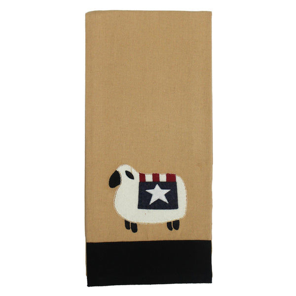 Liberty Sheep Towel (set of 2). See website for free shipping offer. Primitive Country Farm House Home Decor. 