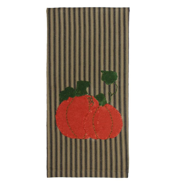 Pumpkin Patchwork Towels – Set of 2 – Farmhouse Fall Kitchen Décor