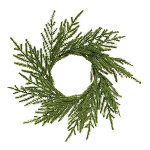 Evergreen Norfolk Pine Wreath, 21"