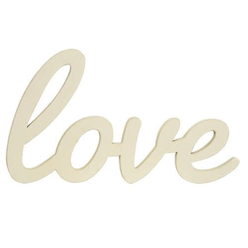 Hanging Ivory Script Love Sign