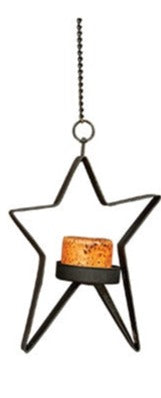 Hanging Whimsical Tealight Star- Black