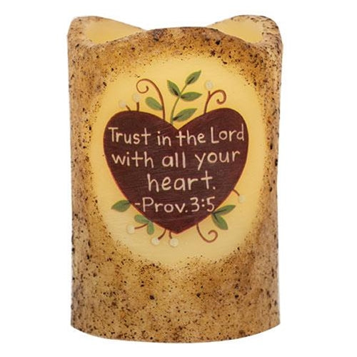 Trust in the Lord Heart Pillar. See website for free shipping offer. Primitive Country Farmhouse Home Decor.