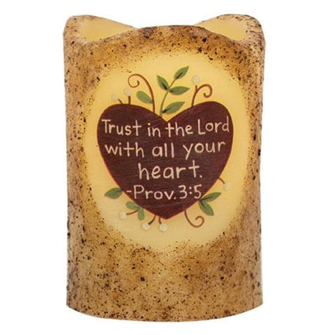 Trust in the Lord Heart Pillar. See website for free shipping offer. Primitive Country Farmhouse Home Decor.
