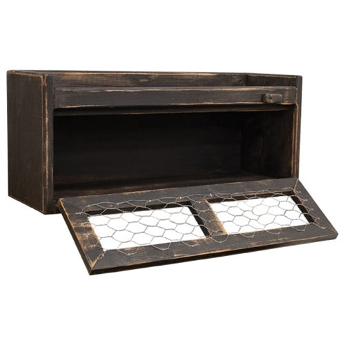 Counter Box w/Chicken Wire Door - Black
