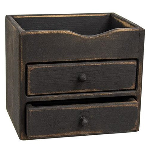 Two Drawer Whatnot Box. See website for free shipping offer. Primitive Country Farmhouse Home Decor.