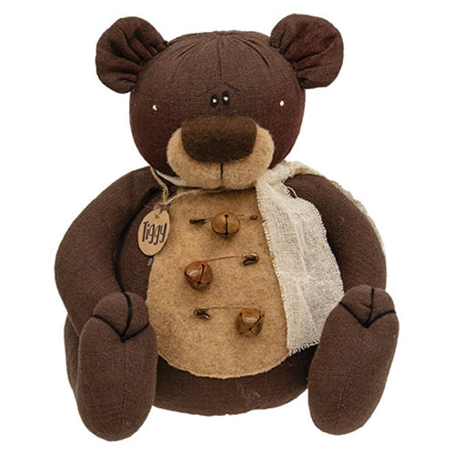 Tiggy the Tattered Teddy Bear | Primitive Country Rustic Plush Décor