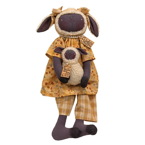 Ewenice & Pearl Primitive Sheep Dolls