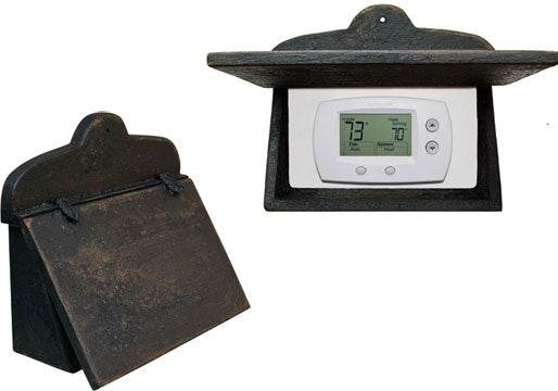 Aged Wood Slant Front Thermostat Cover – Primitive