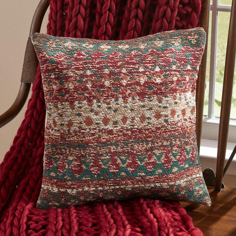 Add a gorgeous touch to any room in your home with the Gamekeeper Plaid Chenille Pillow! Featuring tones of red, green, tan, and antique white in an elegant pattern, this pillow is sure to charm your guests!
