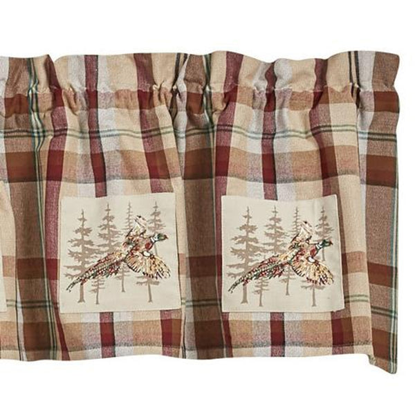 Gamekeeper Plaid Lined Pheasant Patch Valance 60X14