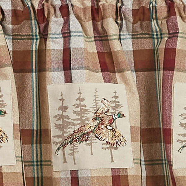 Gamekeeper Plaid Lined Pheasant Patch Valance 60X14