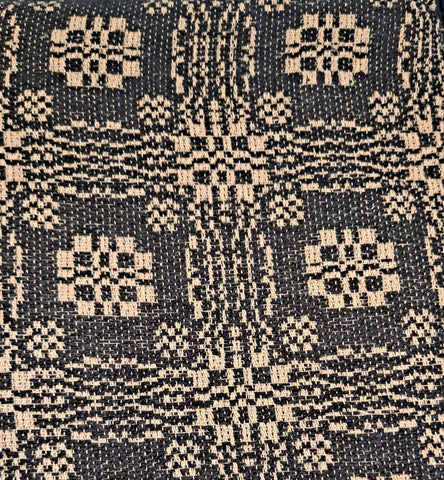 Gettysburg Black/Linen King Bed Cover 110"X120"