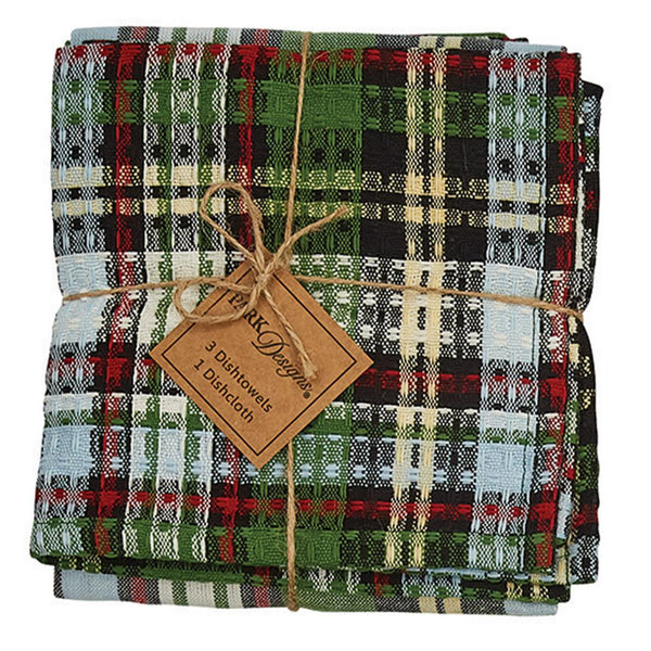 Happy Trails 3 Dishtowel/ 1 Dishcloth Set