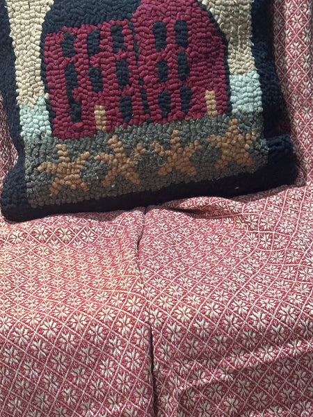 CHERRY BLOSSOM RED/TAN THROW 52"X74"