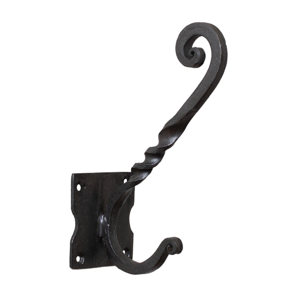 6-Inch Decorative Wrought Iron Wall Hooks - Set of 4