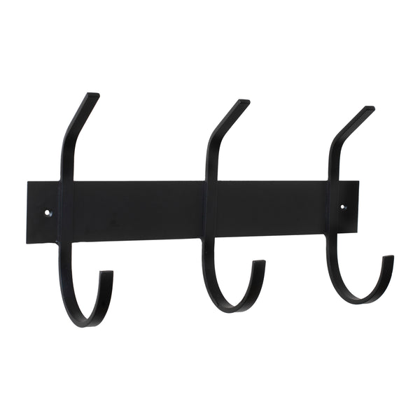 3-Hook Wrought Iron Coat Rack