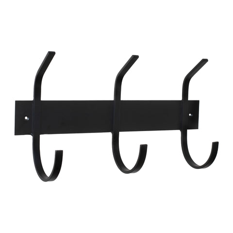 3-Hook Wrought Iron Coat Rack
