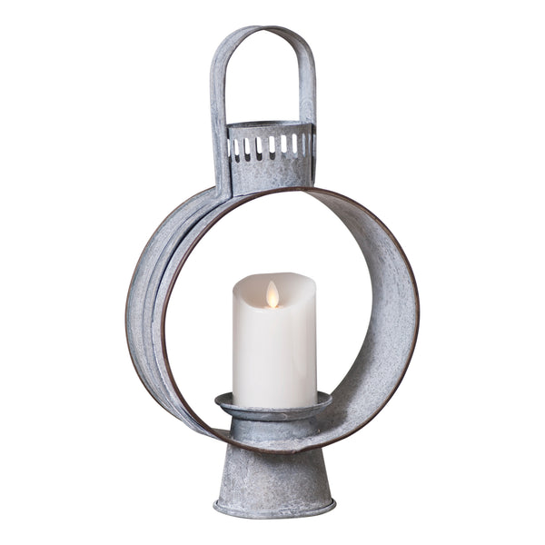 Open Lantern in Weathered Zinc