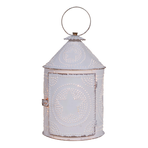 Americana Lantern in Rustic White