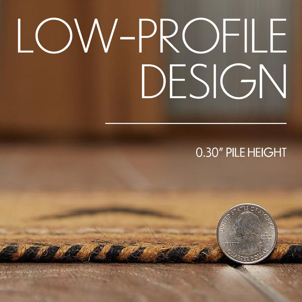 Kettle Grove Jute Rug Oval Stencil Stars 20x30