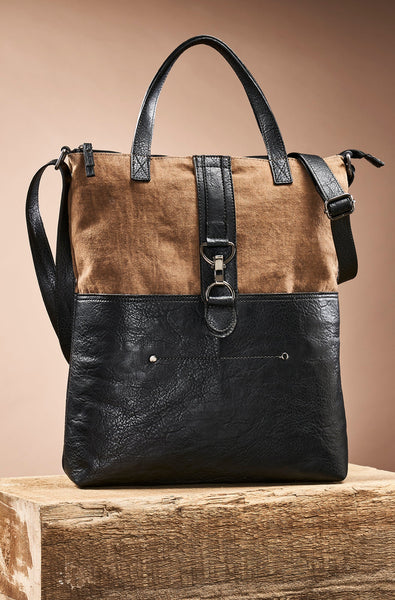 JAMIE CONVERTIBLE TOTE, BROWN SUGAR