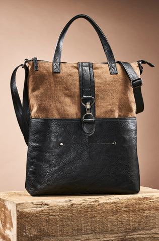 JAMIE CONVERTIBLE TOTE, BROWN SUGAR