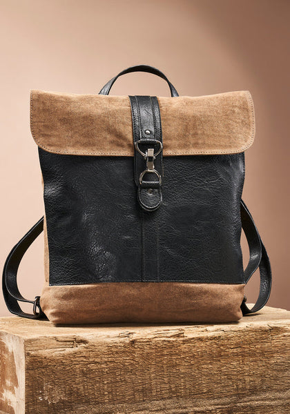 LANDRY CONVERTIBLE BACKPACK, BROWN SUGAR