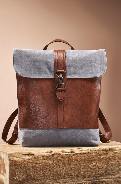 LANDRY CONVERTIBLE BACKPACK, BLUE FOG