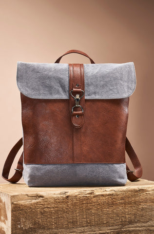 LANDRY CONVERTIBLE BACKPACK, BLUE FOG