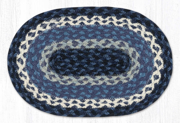 MS-443 Blue/Gray/Ivory Oval Swatch 10"x15"
