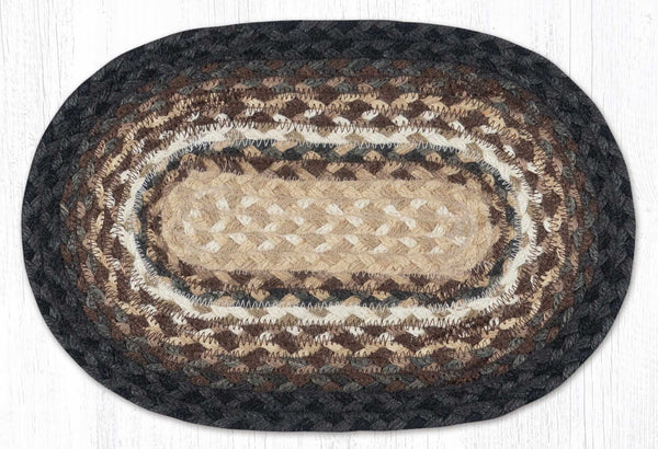 MS-895 Brown/Tan/Ivory Oval Swatch 10"x15"
