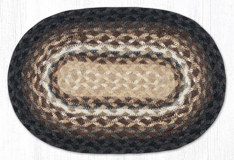 MS-895 Brown/Tan/Ivory Oval Swatch 10"x15"