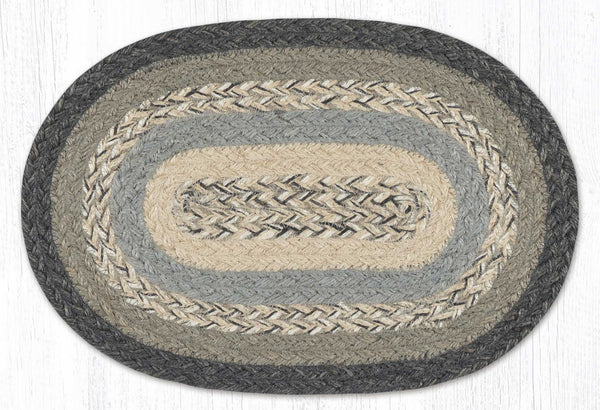 MS-903 Charcoal/Gray/Ivory Oval Swatch 10"x15"