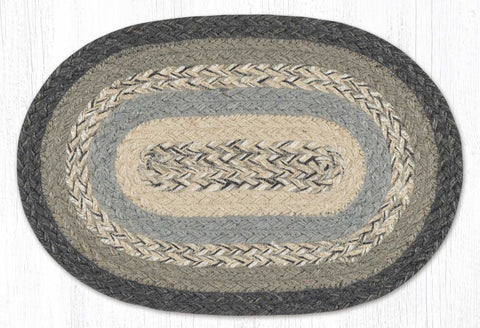 MS-903 Charcoal/Gray/Ivory Oval Swatch 10"x15"