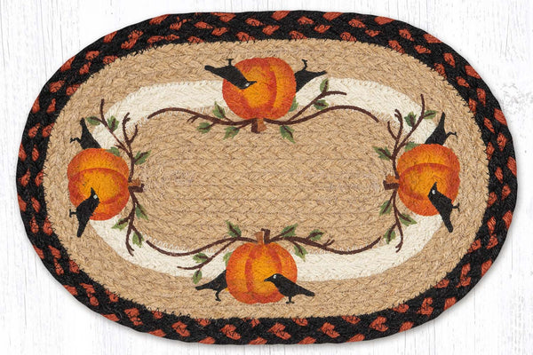 MSP-222 Pumpkin Crow Printed Oval Swatch 10"x15"