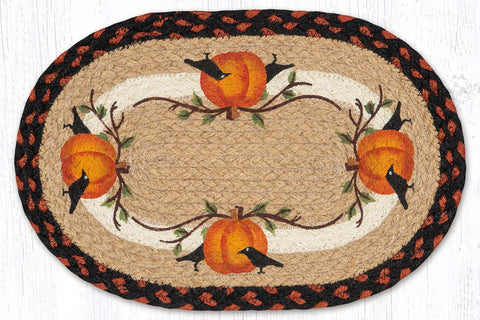 MSP-222 Pumpkin Crow Printed Oval Swatch 10"x15"