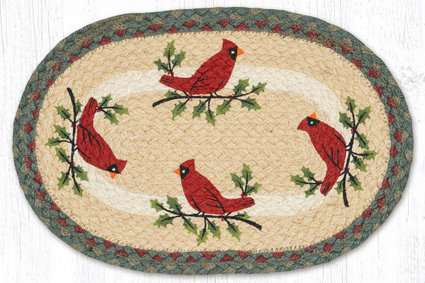 MSP-25 Holly Cardinal Printed Oval Swatch 10"x15"