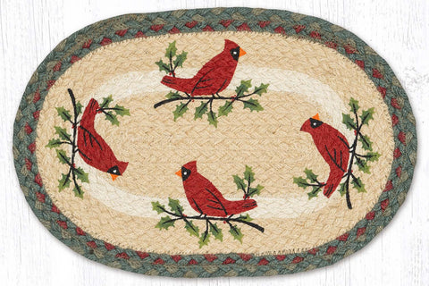 MSP-25 Holly Cardinal Printed Oval Swatch 10"x15"