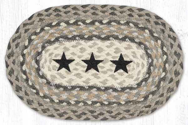 MSP-890 Black Star Printed Oval Swatch 10"x15"