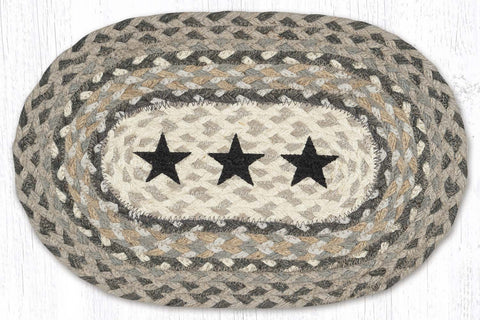 MSP-890 Black Star Printed Oval Swatch 10"x15"