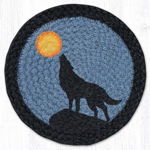 MSPR-001 Howling Wolf Printed Round Trivet 10"x10"