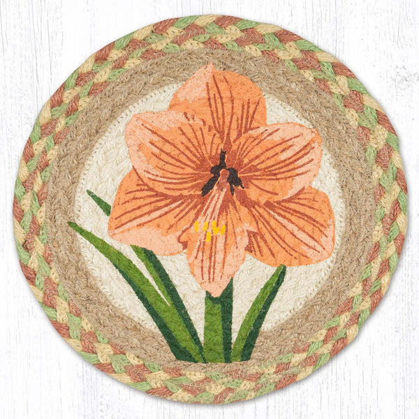 MSPR-328 Amaryllis Printed Round Trivet 10"x10"