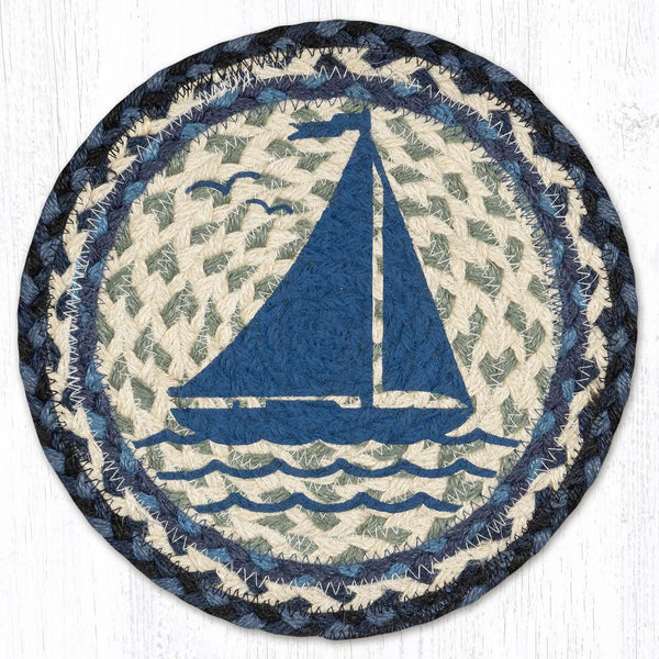 MSPR-443 Sailboat Printed Round Trivet 10"x10"