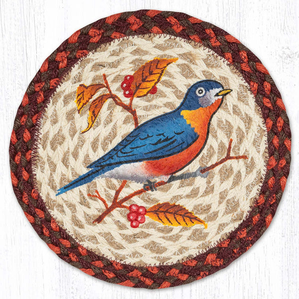 MSPR-717 Wildlife Bluebird Printed Round Trivet 10"x10"