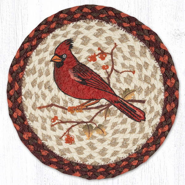 MSPR-717 Wildlife Cardinal Printed Round Trivet 10"x10"
