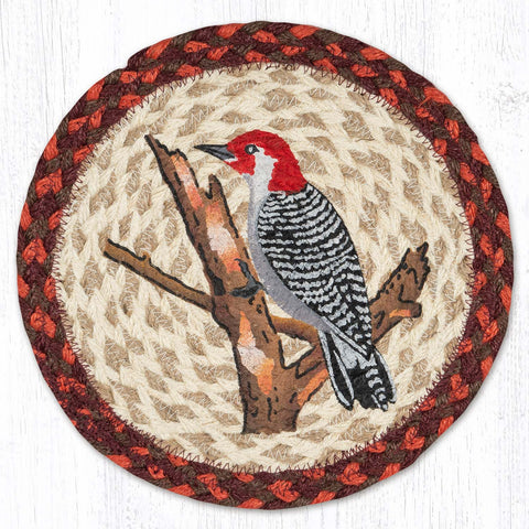 MSPR-717 Wildlife Woodpecker Printed Round Trivet 10"x10"