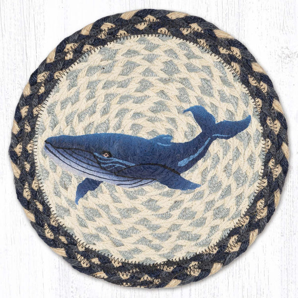 MSPR-868 Blue Whale Printed Round Trivet 10"x10"