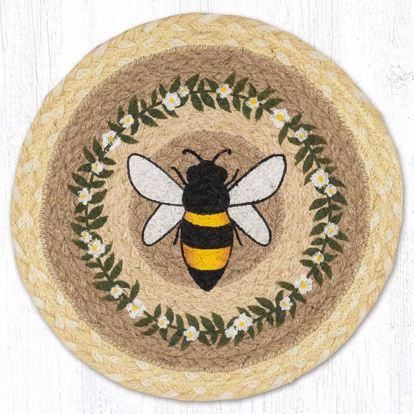 MSPR-880 Bee Happy Printed Round Trivet 10"x10"