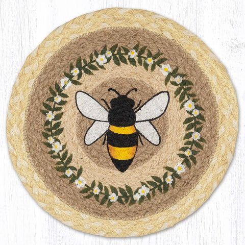 MSPR-880 Bee Happy Printed Round Trivet 10"x10"